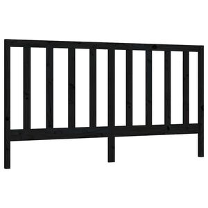 vidaXL Čelo postele čierne 206x4x100 cm mas&iacute;vna borovica