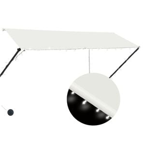 vidaXL Zaťahovacia mark&iacute;za s LED 300x150 cm kr&eacute;mov&aacute;