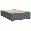 vidaXL Posteľn&yacute; r&aacute;m boxspring s matracom tmavosiv&yacute; 140x200 cm zamat