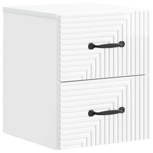 vidaXL N&aacute;stenn&aacute; nočn&aacute; skrinka Biela s vysok&yacute;m leskom 34,5 x 33 x 40 cm