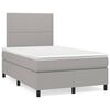 vidaXL Boxspring posteľ s matracom bledosiv&aacute; 120x200 cm l&aacute;tka