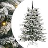 vidaXL Umel&yacute; Skl&aacute;pac&iacute; Vianočn&yacute; Stromček Biela 150 cm PE a PVC