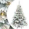 vidaXL Umel&yacute; vianočn&yacute; stromček s 150 LED-i Biela 150 cm PE a PVC