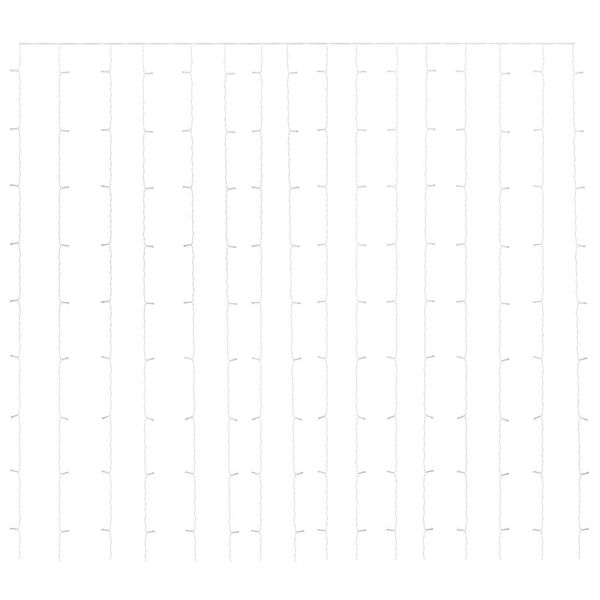 vidaXL LED sveteln&yacute; rozpr&aacute;vkov&yacute; z&aacute;ves 3x3 m 300 LED modr&yacute; 8 funkci&iacute;