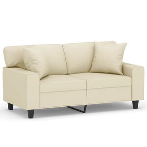 vidaXL 2-miestna pohovka s vank&uacute;&scaron;mi kr&eacute;mov&aacute; 120 cm umel&aacute; koža