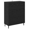 vidaXL Highboard 2 pcs Čierny dub Drevovl&aacute;knit&aacute; doska a sklo