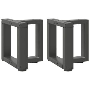 vidaXL Nohy konferenčn&eacute;ho stol&iacute;ka v tvare T, 2 ks, antracitov&eacute;, 30x25x(30-31) cm, oceľ