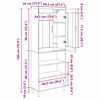 vidaXL Highboard Remeseln&yacute; dub 69,5 x 34 x 180 cm