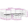vidaXL 7-dielna záhradná súprava pohoviek biela masívna borovica