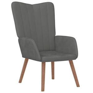vidaXL Relaxačn&eacute; kreslo, tmavosiv&eacute;, zamat