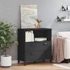 vidaXL Knižnica VIKEN, čierna 80x40x90 cm, kompozitné drevo