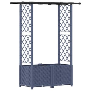 vidaXL Vyv&yacute;&scaron;en&yacute; z&aacute;hon s mriežkou a strechou Siv&aacute; 124,5 x 40 x 136 cm