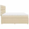 vidaXL Boxspring posteľ s matracom kr&eacute;mov&aacute; 200x200 cm l&aacute;tka