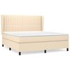 vidaXL Posteľn&yacute; r&aacute;m boxspring s matracom kr&eacute;mov&yacute; 180x200 cm l&aacute;tka