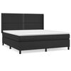 vidaXL Boxspring posteľ s matracom čierna 180x200 cm umel&aacute; koža