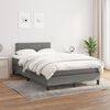 vidaXL Boxspring posteľ s matracom, tmavosiv&aacute; 120x190 cm, l&aacute;tka