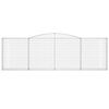 vidaXL Oblúkové gabionové koše 8 ks 400x30x120/140 cm pozink. železo