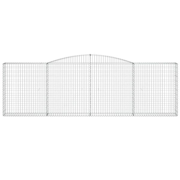 vidaXL Oblúkové gabionové koše 8 ks 400x30x120/140 cm pozink. železo