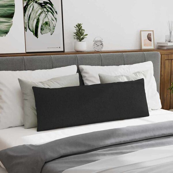 vidaXL Vankúše na pohovku 2 pcs Čierna 120 x 40 cm látka