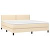 vidaXL Posteľn&yacute; r&aacute;m boxspring s matracom kr&eacute;mov&yacute; 180x200 cm l&aacute;tka
