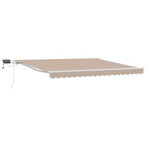 vidaXL Sklopn&aacute; mark&iacute;za B&eacute;žov&aacute; 400 &times; 300 cm Tkanina a hlin&iacute;k