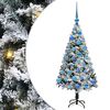 vidaXL Umel&yacute; vianočn&yacute; stromček Biela 120 cm PVC a Oceľ a Plast