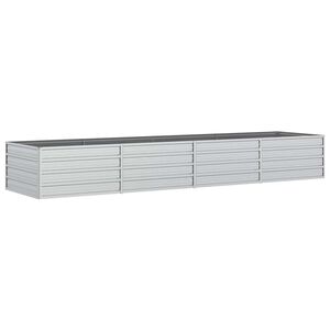 vidaXL Vyv&yacute;&scaron;en&yacute; z&aacute;hradn&yacute; z&aacute;hon 320x80x45cm pozinkovan&aacute; oceľ strieborn&yacute;