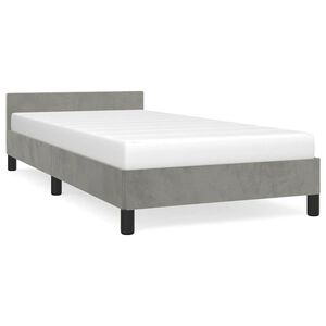 vidaXL Posteľ bez matraca bledosiv&yacute; 80x200 cm zamat