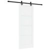 vidaXL Posuvn&eacute; dvere 78 x 202 cm Kompozitn&eacute; drevo Biela a čierna