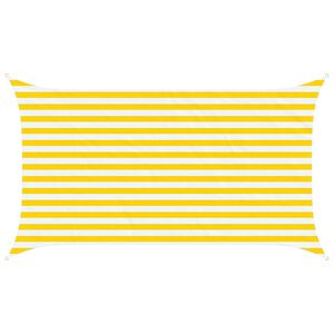 vidaXL Slnečn&aacute; plachta Žlt&aacute; a biela 3,5 x 2 m 100% polyester Oxford
