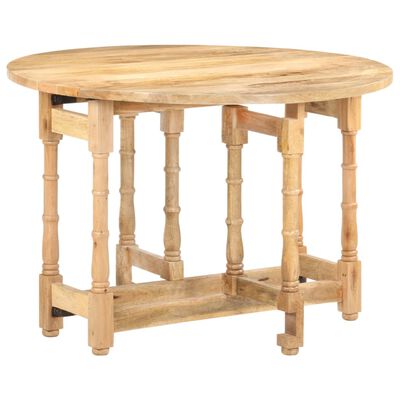 vidaXL Jedálenský stôl okrúhly 110x76 cm mangový masív