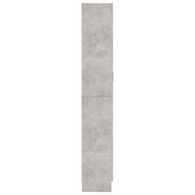 vidaXL Vitrína, betónovo sivá 82,5x30,5x185,5 cm, kompozitné drevo