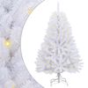 vidaXL Umel&yacute; vianočn&yacute; stromček s 150 LED-i Biela 120 cm PVC a kov