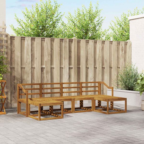 vidaXL Z&aacute;hradn&aacute; s&uacute;prava gaučov 6 pcs Pr&iacute;rodn&aacute; Kompozitn&eacute; drevo