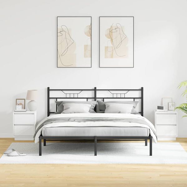 vidaXL Nočn&yacute; stol&iacute;k 2 pcs Biela 39 x 34,5 x 50 cm Kompozitn&eacute; drevo