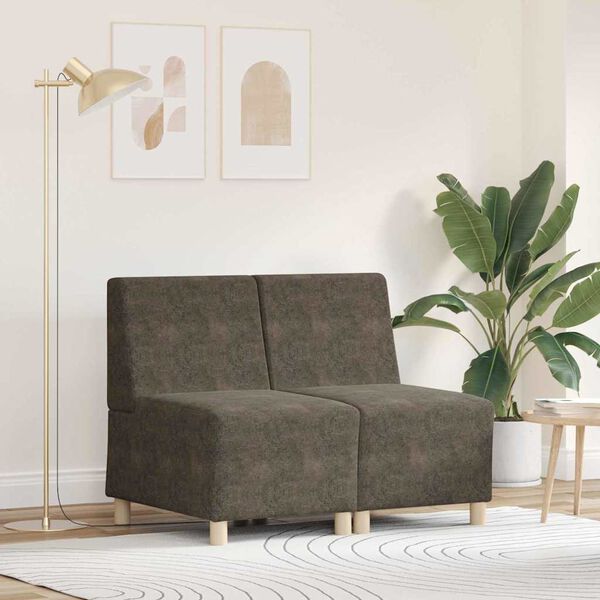 vidaXL Bezr&uacute;čkov&aacute; modul&aacute;rna sofa jednotka 2 pcs Tmavo &scaron;ed&aacute;