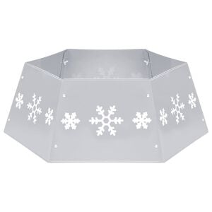 vidaXL Podložka pod vianočn&yacute; stromček strieborn&aacute; a biela &Oslash; 68x25 cm