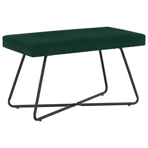 vidaXL lavička Tmavozelen&aacute; 80 x 40 x 45 cm Zamat