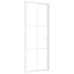 vidaXL Sklenen&eacute; dvere 83 x 201,5 cm Hlin&iacute;k Biele a priehľadn&eacute;