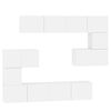 vidaXL Nástenná TV skrinka biela spracované drevo