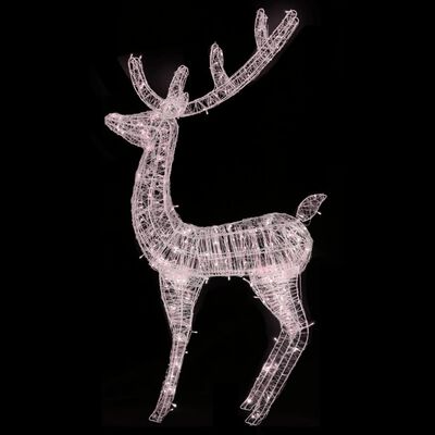 vidaXL XXL Akrylový vianočný sob 250 LED 180 cm teplý biely