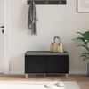vidaXL Predsieňov&aacute; lavica s vank&uacute;&scaron;om Čierny Dub 80 x 38 x 46 cm