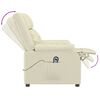 vidaXL Elektrické masážne kreslo krémové umelá koža