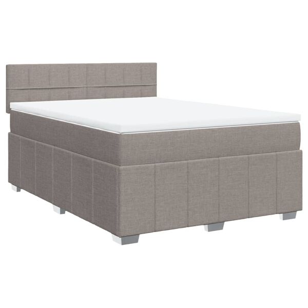 vidaXL Posteľný rám boxspring s matracom sivohned 160x200 cm látka