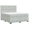 vidaXL Posteľ boxspring s matracom Svetlosiv&aacute; 180 x 200 cm Zamat