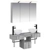 vidaXL Set kabinetov do k&uacute;peľne 4 pcs Siv&yacute; Sonoma 100 x 14,5 x 70 cm