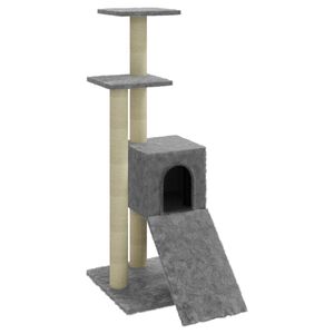 vidaXL &Scaron;krabadlo pre mačky so sisalov&yacute;mi stĺpikmi svetlosiv&eacute; 92 cm
