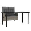vidaXL 2-dielna z&aacute;hradn&aacute; jed&aacute;lensk&aacute; sada s podložkami siv&aacute; polyratan