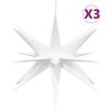 vidaXL Vianočn&eacute; svetl&aacute; s LED 3 ks, skladacie, biele 57 cm