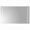 vidaXL Zrkadlo do k&uacute;peľne s LED Priehľadn&aacute; 50 x 30 cm tvrden&eacute; sklo